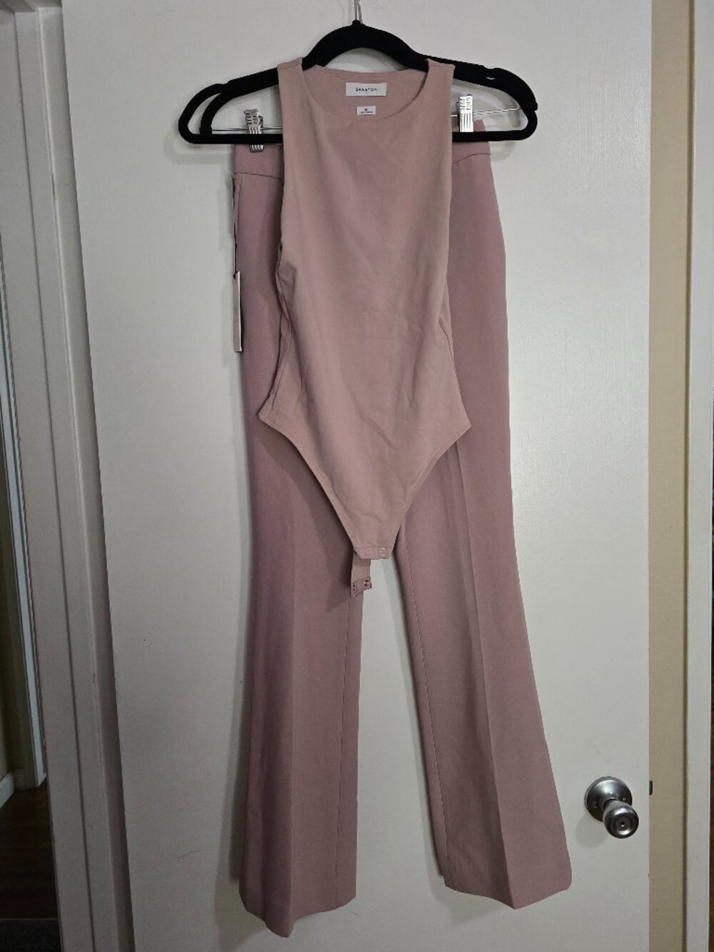 Babaton Bodysuit & Pants Set Soft Pink Size 0/XS